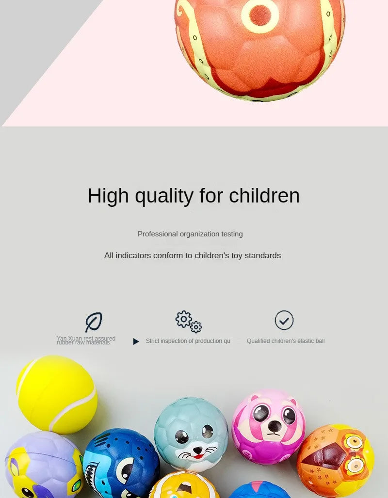 6pcs Solid Sponge Soft Ball Children Animal Football Football Toys Decompression Release Ball