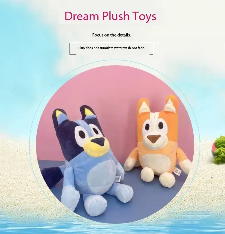 17/28cm Bluey & Bingo Family Plush Toys - Cartoon Dog Stuffed Animals, Soft Plush Dolls, Perfect For Birthday & Christmas Gifts