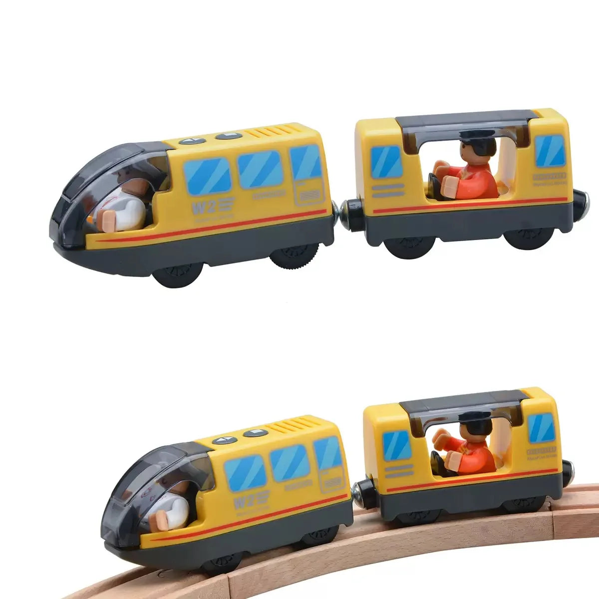 New Electric Universal Simulation High Speed Train Magnetic Locomotive Fit for Wooden Train Track Railway Educational Toys Gifts