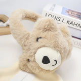 Kids Bear Fuzzy Ear Muffs | Winter Cozy Warm Earmuffs for Girls & Boys | Cold Weather Ear Warmer