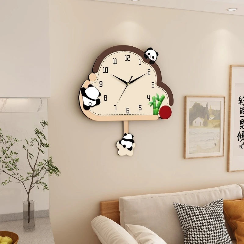Children Chic Wall Clocks Silent Bedroom Art Cute Wall Clock Electronic Pendulum Pendule Horloge Murale House Decoration