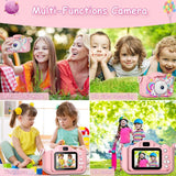 Kids Camera Digital Dual Camera HD 1080P Video Camera Toys with 32GB Card Mini Cam Color Display Children Birthday Gift Kids Toy