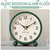 Children's alarm clock, metal material, silent operation time, with night light, suitable for bedroom, office, all scenes