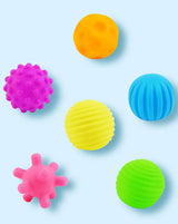 6Pcs Textured Multi Ball Set Develop baby Tactile Senses Toy Baby Touch Hand Ball Toys Children Training Ball Massage Soft Balls
