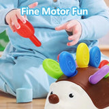 Sensory Hedgehog Toys Toddler Montessori Fine Motor Toys Baby Preschooler Educational Sensory Travel Toys for Age 1 2 3 4 Year