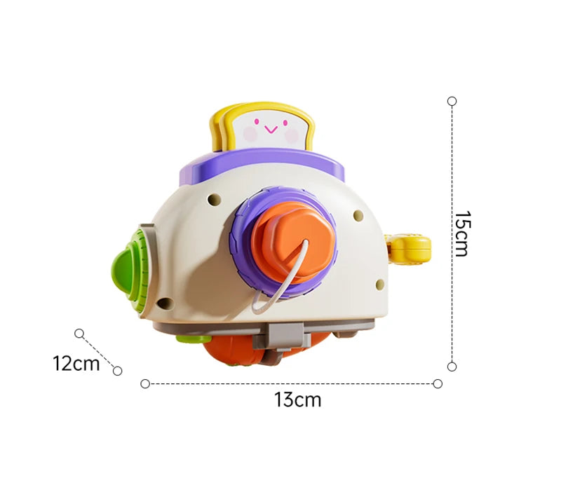 Montessori Sensory Toys Baby Busy Cube Activity Travel Toy Educational Learning Fidget Toys for Fine Motor Skills Children Gift