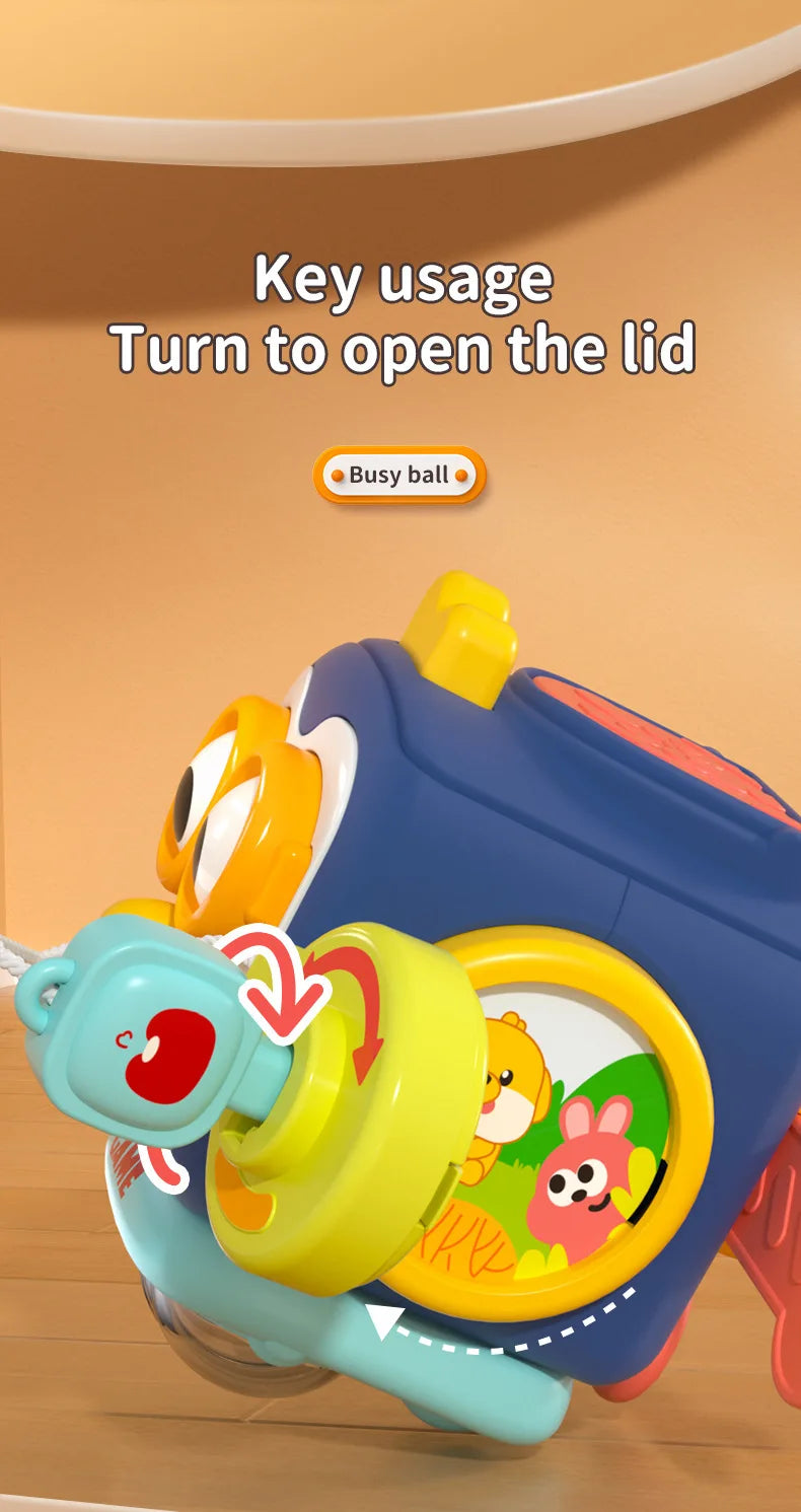 Montessori Sensory Toys Baby Busy Cube Activity Travel Toy Educational Learning Fidget Toys for Fine Motor Skills Children Gift