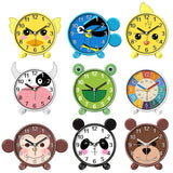 Cute Children's Educational Alarm Clock Bedroom Desktop Early Education Small Animal Round Mute For Boy Girls Home Decoration