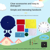 Nonwoven Fabric Cognition Clocks Toys DIY Puzzle Hour Minute Second DIY Clock Toys Cartoon Clock Time Teaching Aid Kids Gift