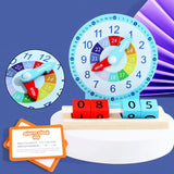 Children Montessori Clock Educational Toys Hour Minute Second Cognition Clock Model Teaching Aids Time Learning For Kindergarten