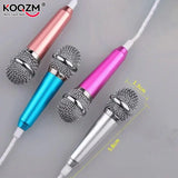 Microphone 3.5mm Stereo Studio Mic KTV Karaoke Mini Microphone With Earphone For Smart Phone Laptop PC Desktop Handheld Audio