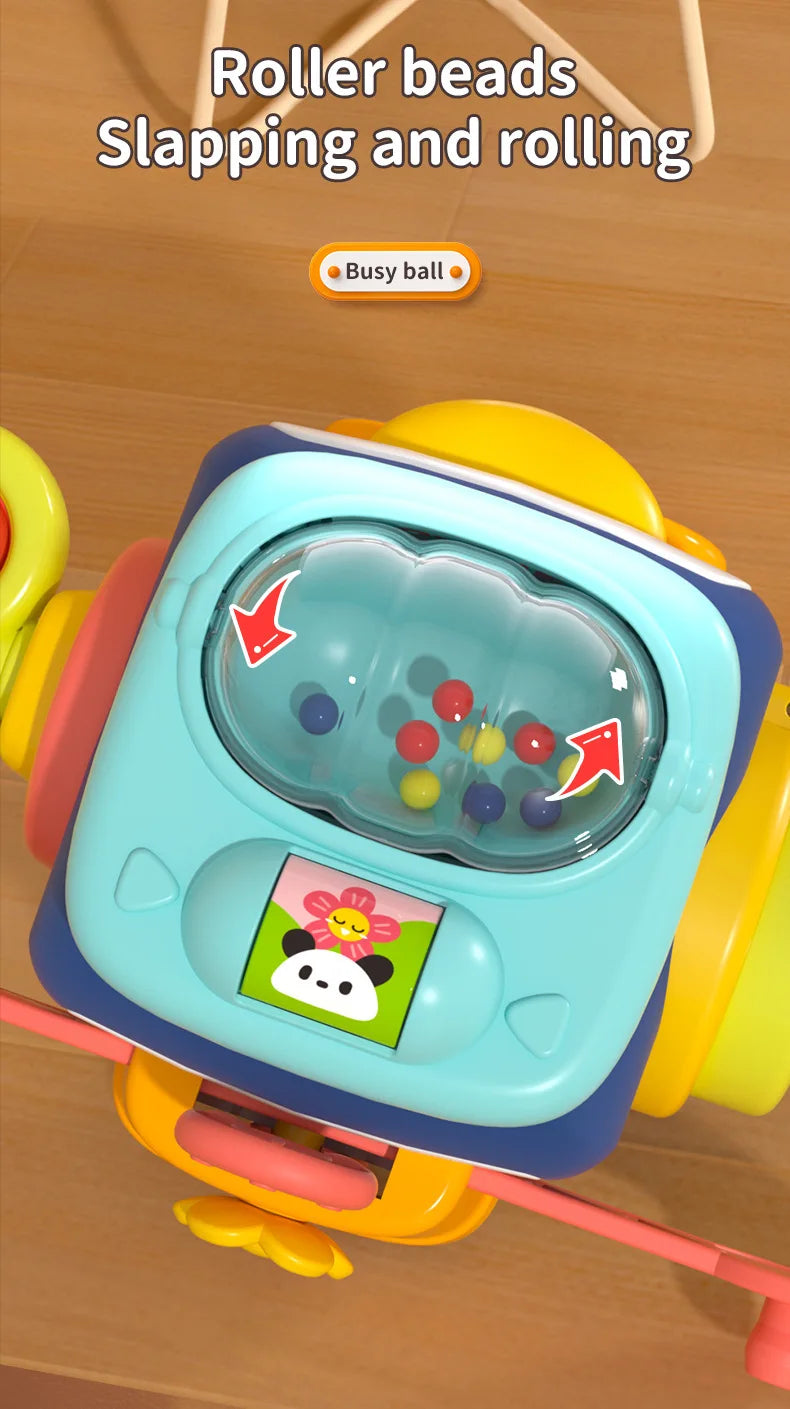 Montessori Sensory Toys Baby Busy Cube Activity Travel Toy Educational Learning Fidget Toys for Fine Motor Skills Children Gift