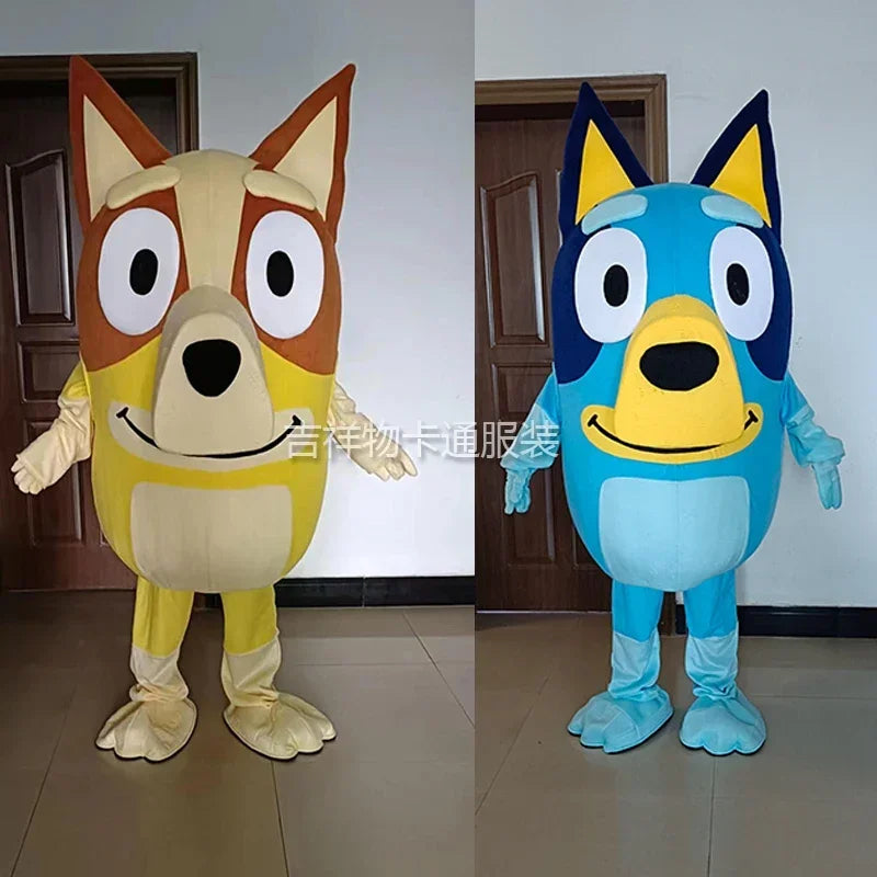 New Bluey Bingo Dog Cartoon Doll Costume 1:1 Adult Walking Cosplay Performance Costume Activity Performance Props Doll Costume