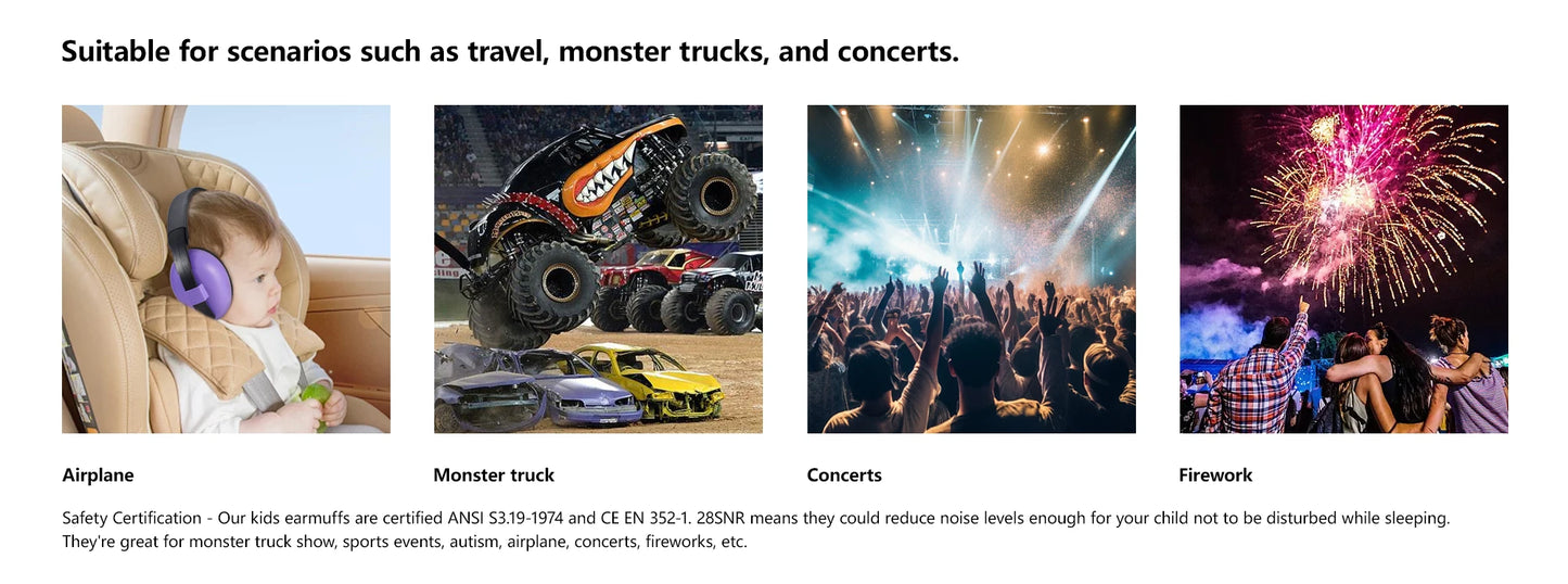 Kids Ear Plugs Sleeping Sound-isolating Headphones Infant Muffs Anti-noise Reduction Earmuffs Toddlers Abs Travel Baby