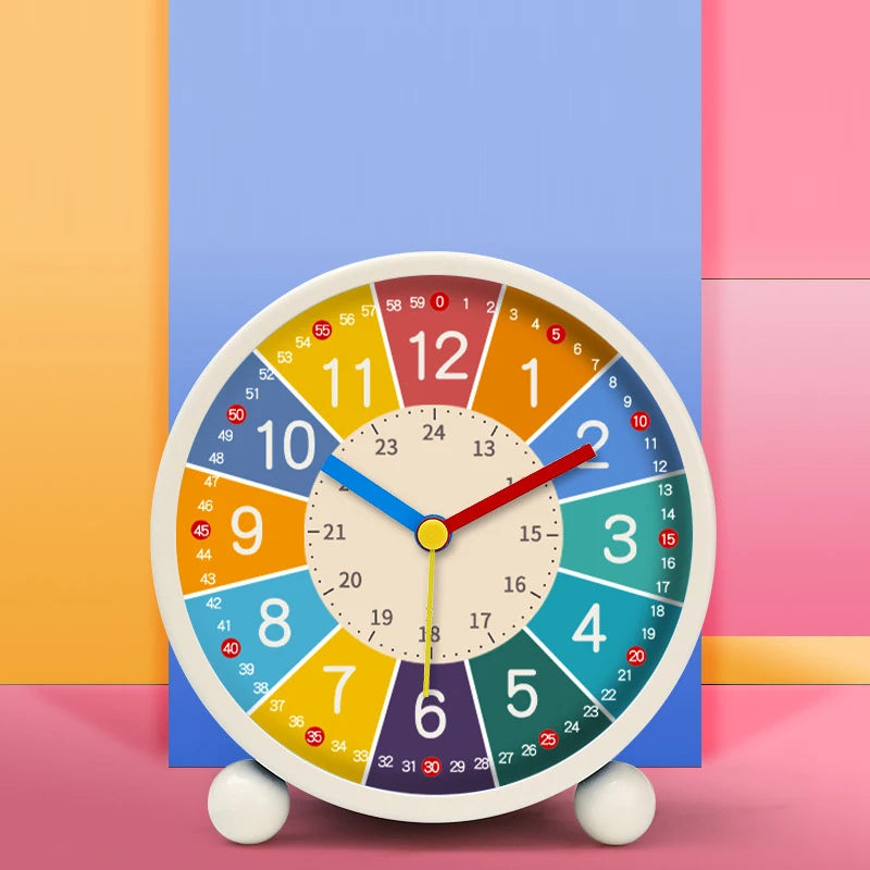 Early Learning Desktop Alarm Clock Children Wake Up Alarm Clock Living Room Bedroom Silent Desktop Clock Desktop Clock