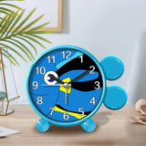 Cute Children's Educational Alarm Clock Bedroom Desktop Early Education Small Animal Round Mute For Boy Girls Home Decoration