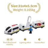 New Electric Universal Simulation High Speed Train Magnetic Locomotive Fit for Wooden Train Track Railway Educational Toys Gifts