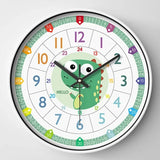 12 Inch Early Education Wall Clock Children's Cartoon Creative Living Room Wall Decoration Mute No Ticking Quartz Clock