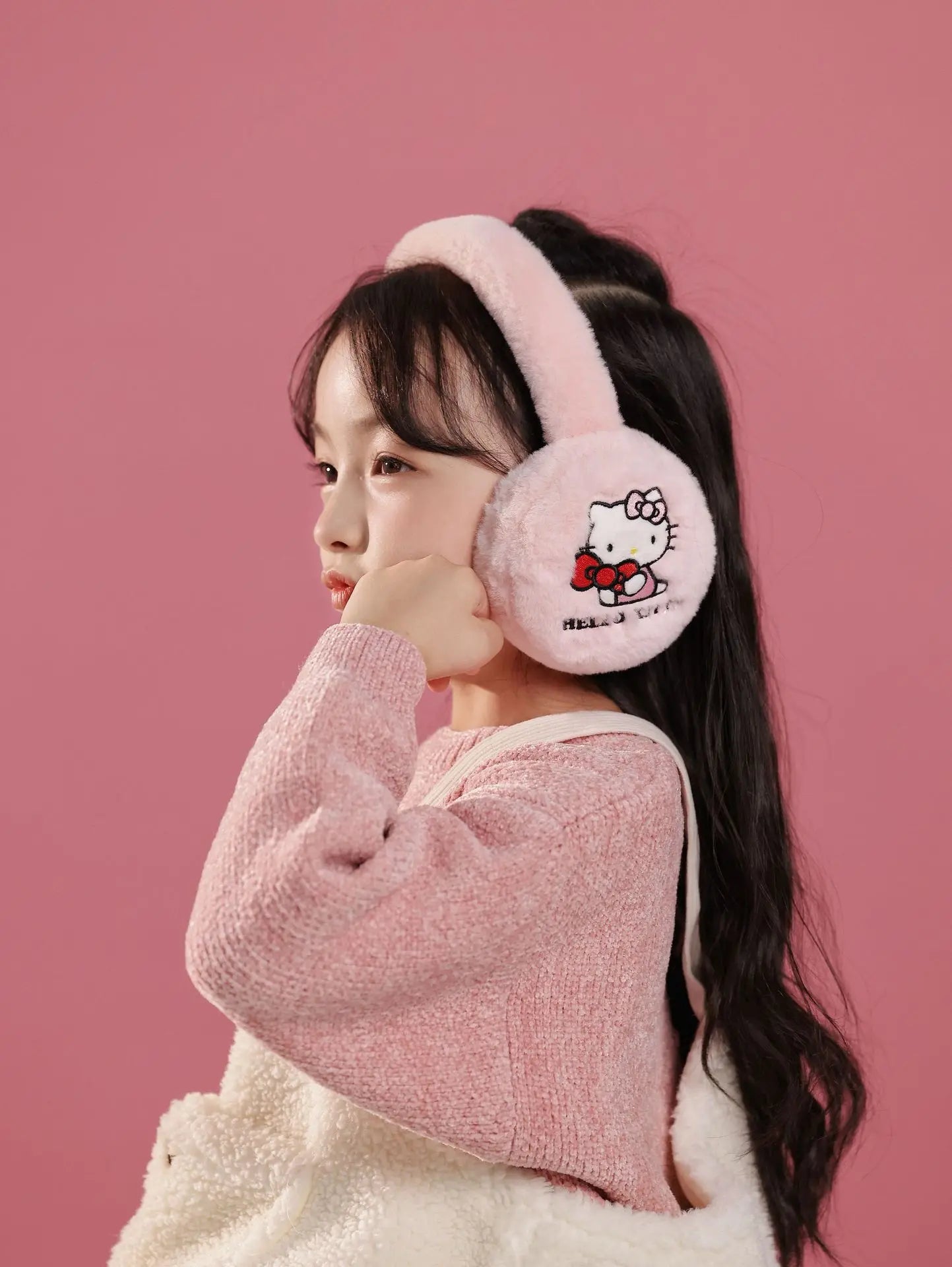 Hello Kitty Kids Earmuffs Girl Baby Cute Cartoon Ear Stuffed Earmuff Warm Winter Warm Windproof Plush Ear Christmas Gifts