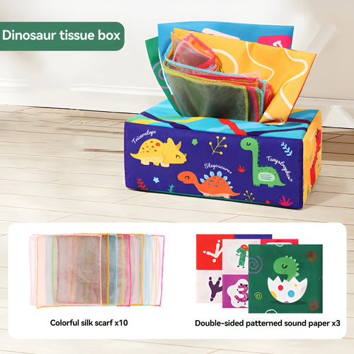 Fun Cartoon Unbreakable Cloth Book Ring Paper Tissue Box Toy