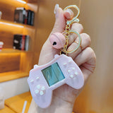 Mini Russian Building Blocks Game, Console Handheld Minicomputer Keychain Nostalgic Creative Puzzle, Old-Fashioned Toy Pendant