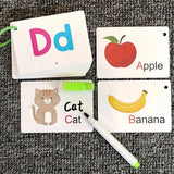 Flash Cards Alphabet Double Sided Flash Cards Toddlers ABC Letters Learning Toy Educational Preschool Kids Children Flashcards