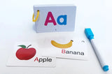 Flash Cards Alphabet Double Sided Flash Cards Toddlers ABC Letters Learning Toy Educational Preschool Kids Children Flashcards
