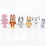 12 Bluey Family Character Model Decorations Cute Puppy Movable Joints Decorations Mini Pvc Character Model Toys Children'S Gifts