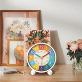 Cute Children's Educational Alarm Clock Bedroom Desktop Early Education Small Animal Round Mute For Boy Girls Home Decoration