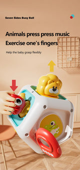 Montessori Sensory Toys Baby Busy Cube Activity Travel Toy Educational Learning Fidget Toys for Fine Motor Skills Children Gift