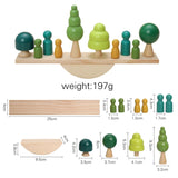 Montessori Sensory Toys  Stacking Toys For Baby Forest Houses Replica Wooden Forest Blocks  Early Childhood Education Game Gift
