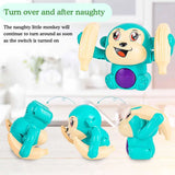 Electric Tumbling Monkey Learning To Climb Induction Music Toys Kids Toys Monkey Voice Light Puzzle Control Rolling Cartoon