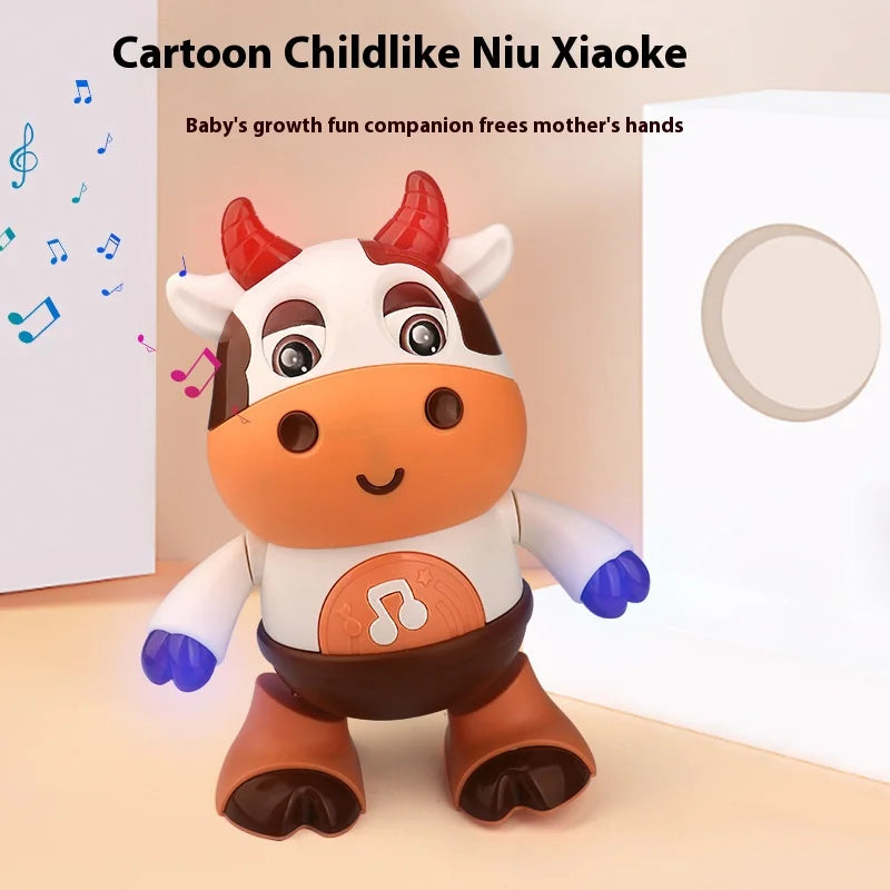 Dancing Cow Musical Toys Movable Baby Cow Toy with Music and LED Lights Baby Toys 6 to 12 Months Children Educational Toys