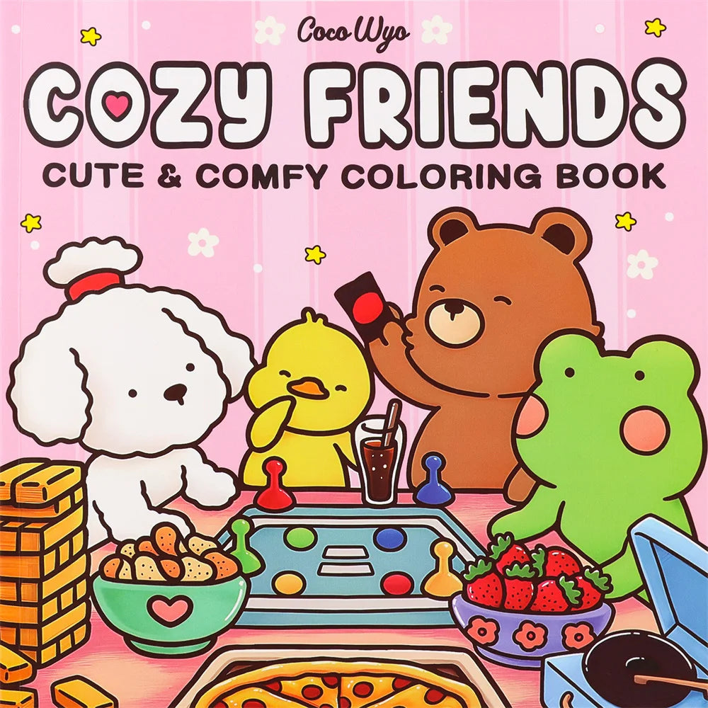 Halloween Coloring Book COZY FRIENDS Coloring Book For Adults And