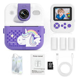Kids Camera Instant Print Bluetooth Connection Photo 1080P HD Toddler Camera for Girls Boys 3-12 Age Birthday Christmas Gifts