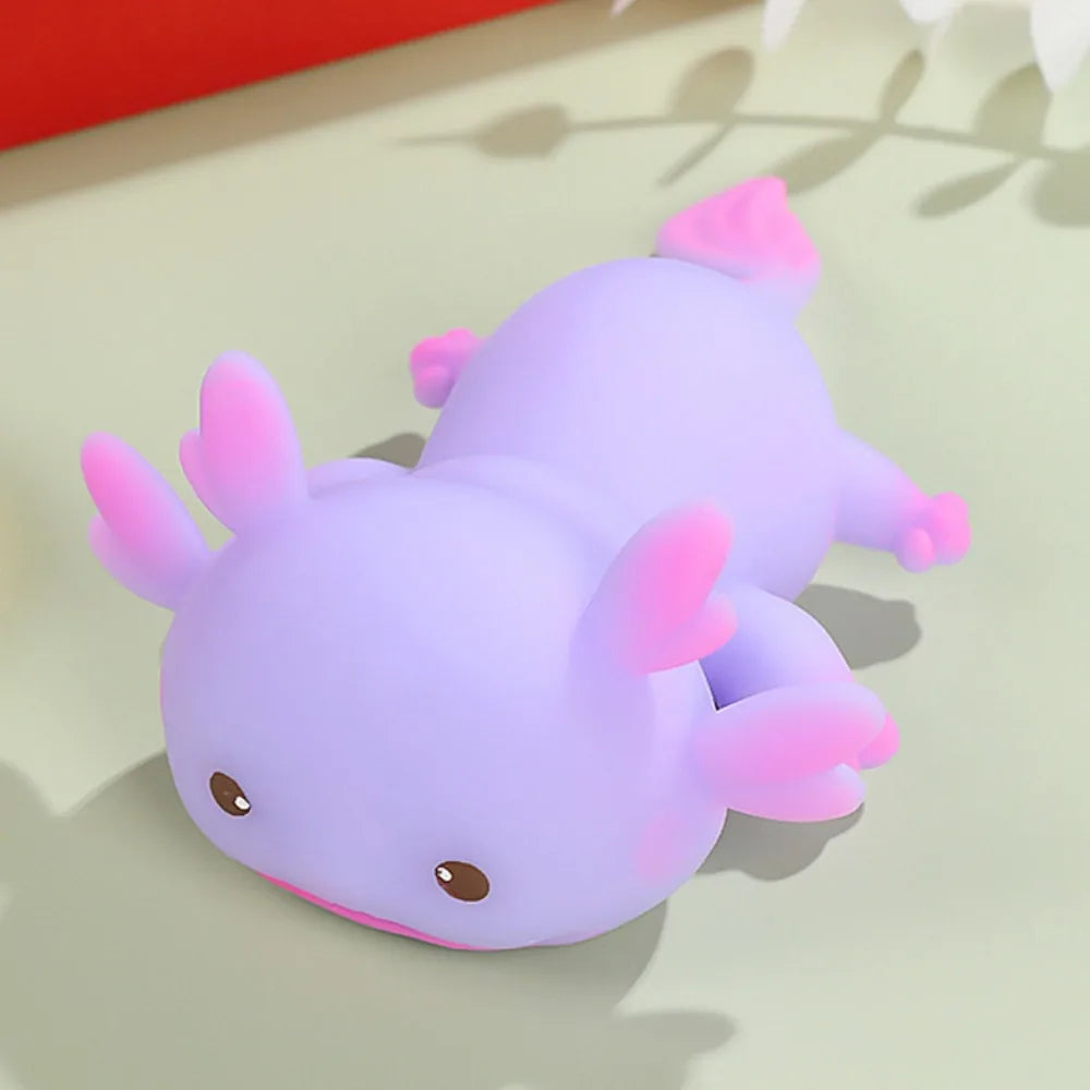Cute Axolotl Squeeze Toys Stretch Design Fidget Doll Cartoon Fish Squishy Toy Stress Relief Multiple Color Slow Rebound Toys