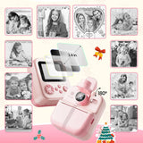 Kids Camera Instant Print Bluetooth Connection Photo 1080P HD Toddler Camera for Girls Boys 3-12 Age Birthday Christmas Gifts
