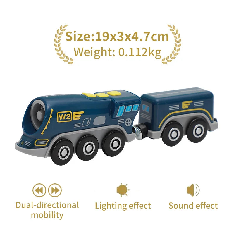 New Electric Universal Simulation High Speed Train Magnetic Locomotive Fit for Wooden Train Track Railway Educational Toys Gifts