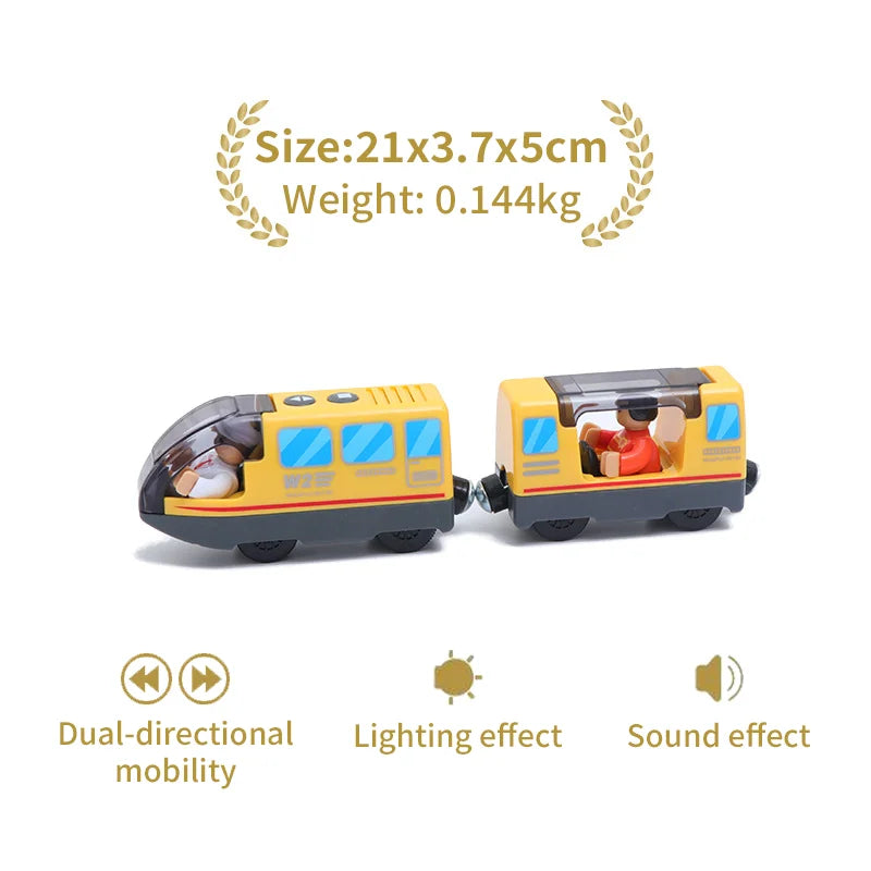 New Electric Universal Simulation High Speed Train Magnetic Locomotive Fit for Wooden Train Track Railway Educational Toys Gifts