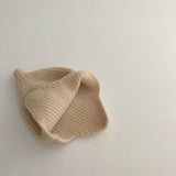 Korean Baby Ear Protection Hat Warm Warm Toddler Kintted Hats 1-3Years Girl Boy Earmuffs Cap Solid Woolen Kids Crochet Bonnet 모자