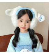 Kuromi Cinnamoroll Melody Plush Earmuffs Girls New Anime Ear Cover for Winter Kids Outdoors Warm Ear Muffs Children Xmas Gift