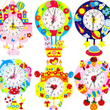 Nonwoven Fabric Cognition Clocks Toys DIY Puzzle Hour Minute Second DIY Clock Toys Cartoon Clock Time Teaching Aid Kids Gift