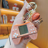 Mini Russian Building Blocks Game, Console Handheld Minicomputer Keychain Nostalgic Creative Puzzle, Old-Fashioned Toy Pendant