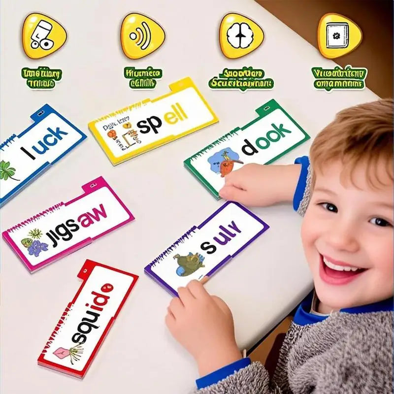 Phonics Flash Cards Rhyme Flashcard Read And Rhyme Flipping Books Vocabulary Word Families Flash Card Educational toys