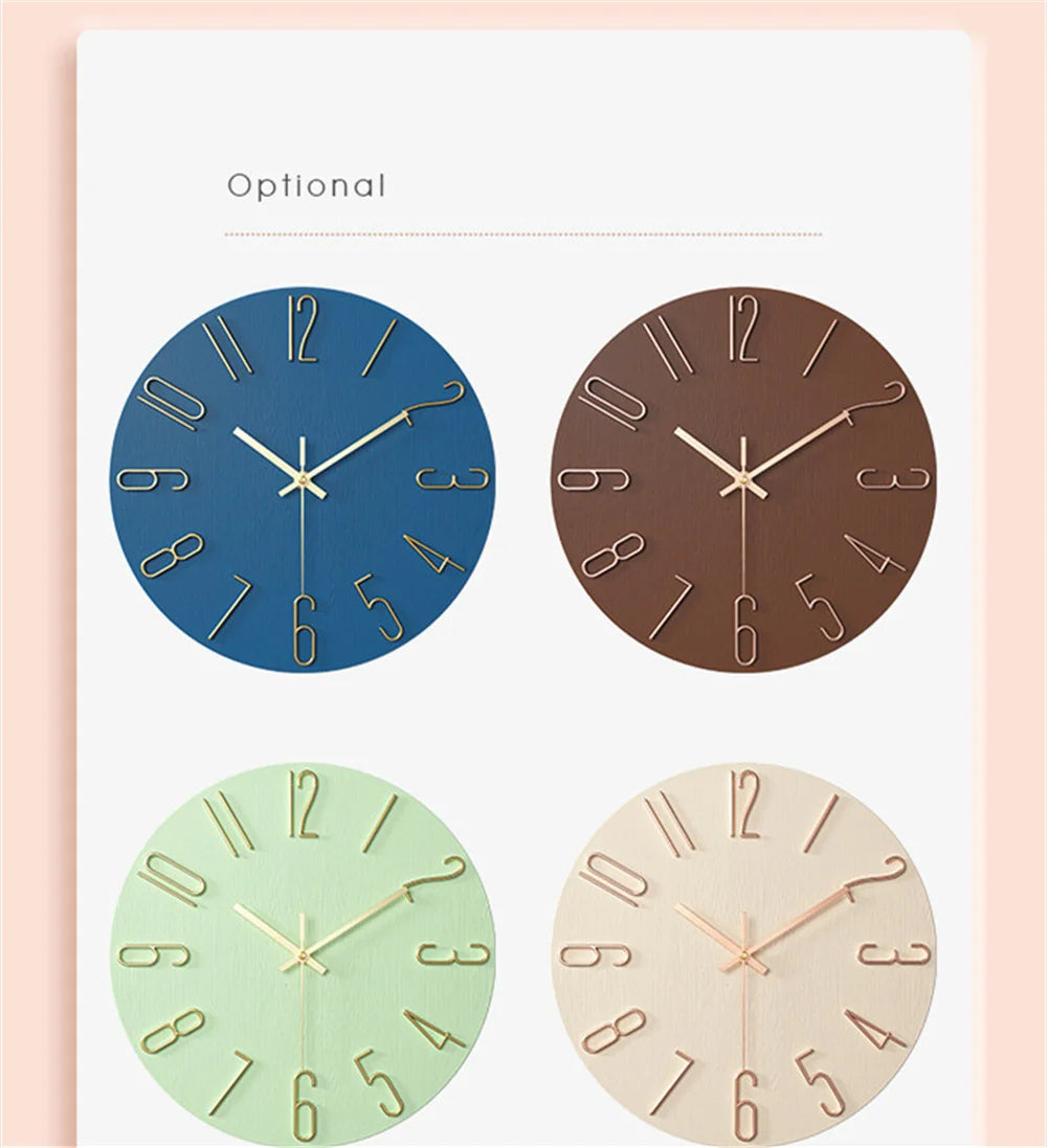 Wall Clock Battery Powered Clocks 12 inch Small Clock Analog Clock Suitable for Home Office Bedroom Kitchen Classroom School