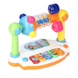 Baby Piano Toys Kids Rotating Music Keyboard Light Sound, Musical Toy for Toddlers,Early Educational Music Toy Gift Random Color