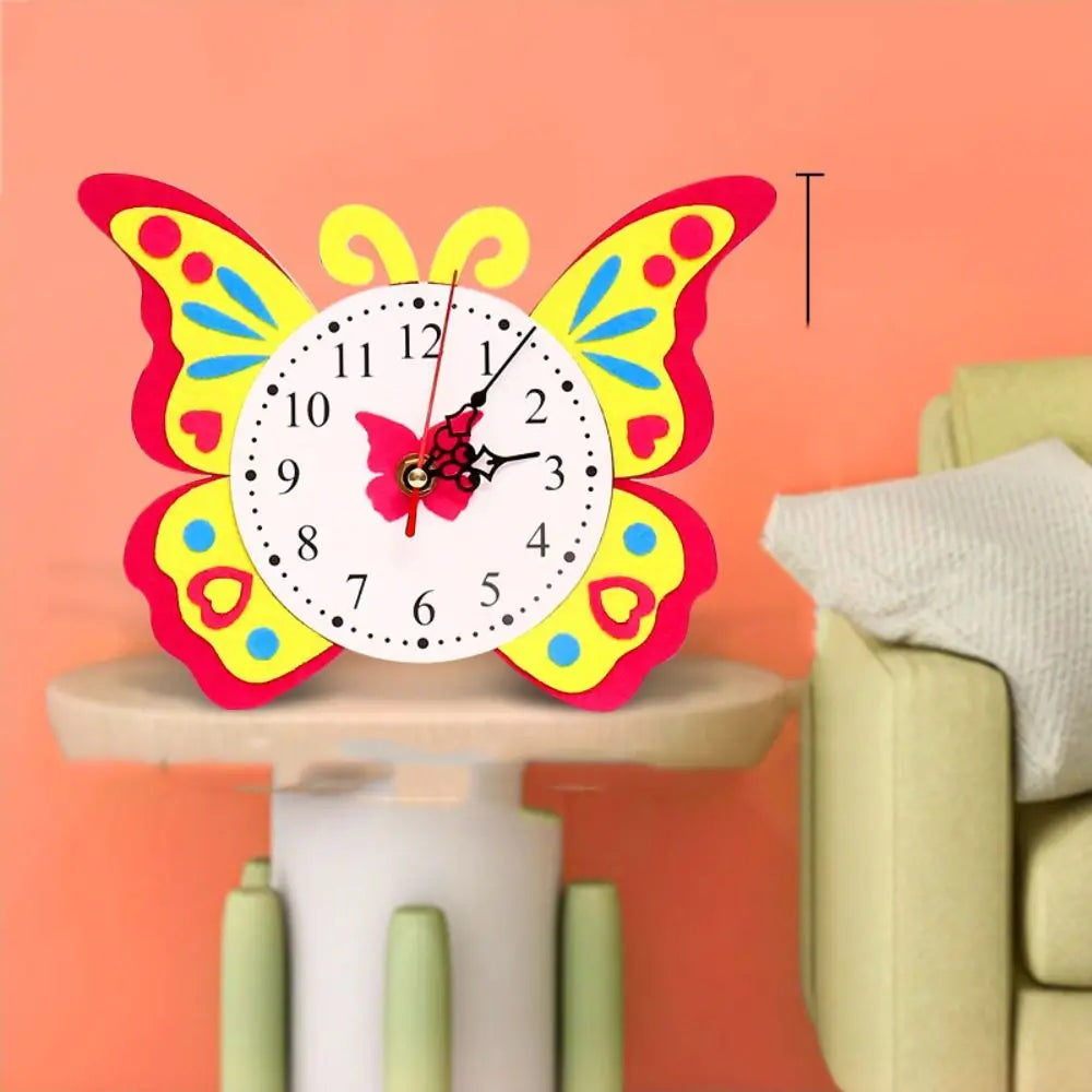 Nonwoven Fabric Cognition Clocks Toys DIY Puzzle Hour Minute Second DIY Clock Toys Cartoon Clock Time Teaching Aid Kids Gift