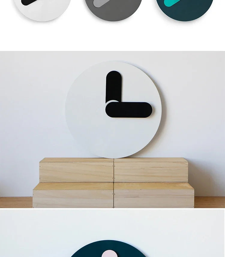 Modern Home Clock Creative Unique Decor Simple Fashion Exquisite Mute Round Wall Clock 12/14 Inch