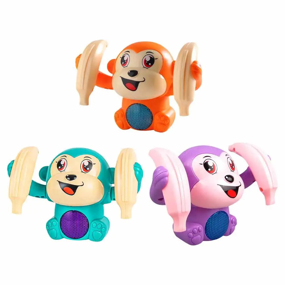 Electric Tumbling Monkey Learning To Climb Induction Music Toys Kids Toys Monkey Voice Light Puzzle Control Rolling Cartoon