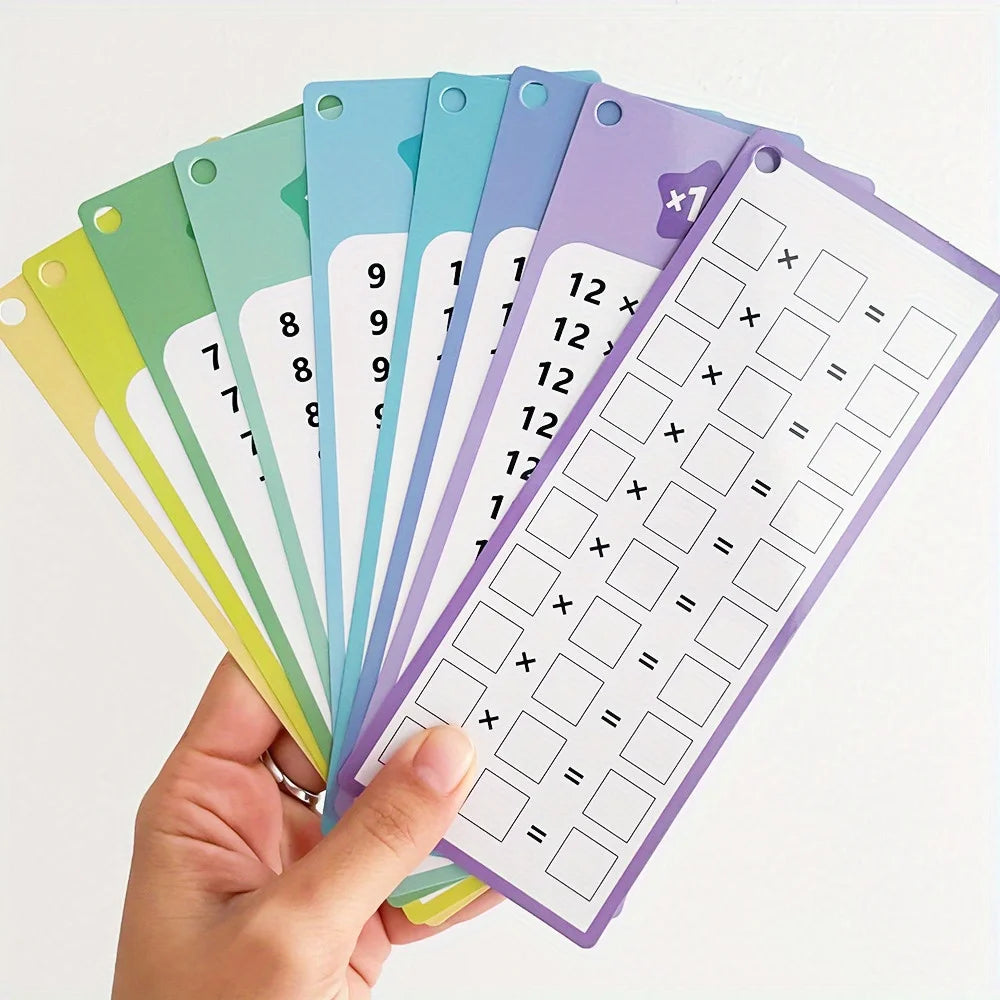 Flash Cards with Dry Erase Markers 30 Cards 0-12 Multiplication Division Educational Times Table Learning Math Games Chart